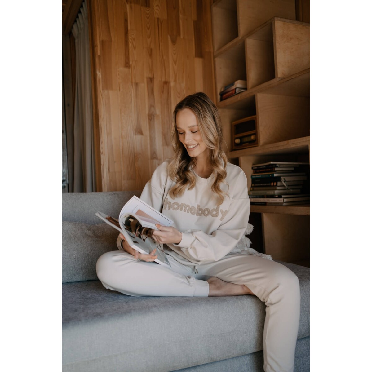 Bluza homebody beżowa L