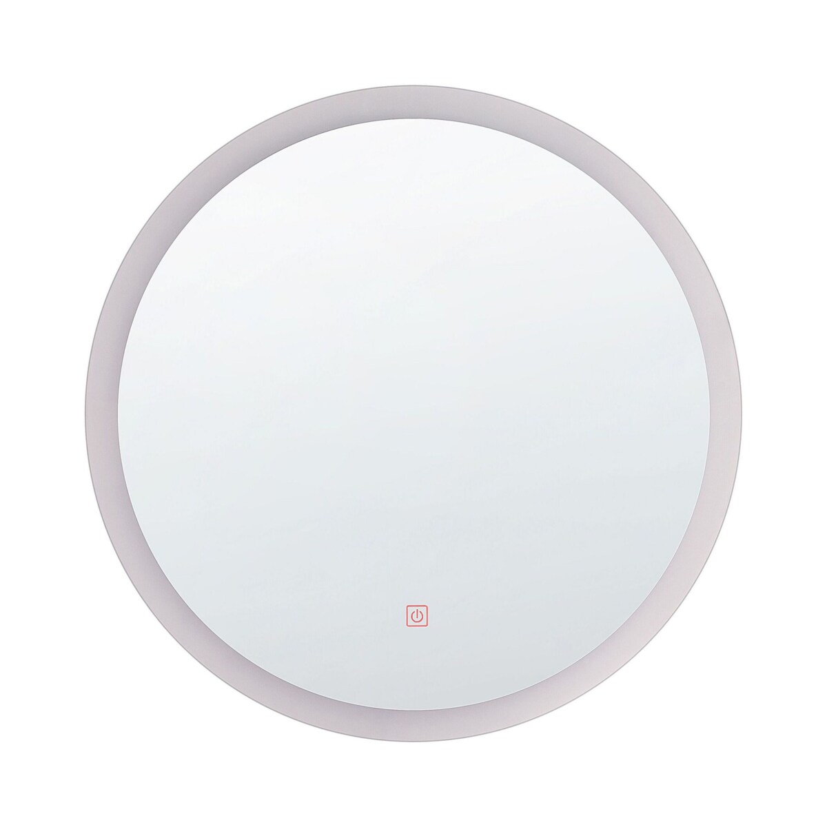 Okrągłe lustro ścienne LED ø 58 cm srebrne YSER