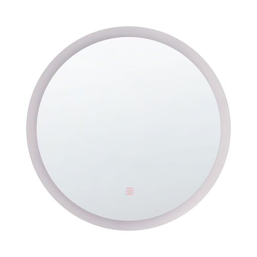 Okrągłe lustro ścienne LED ø 58 cm srebrne YSER