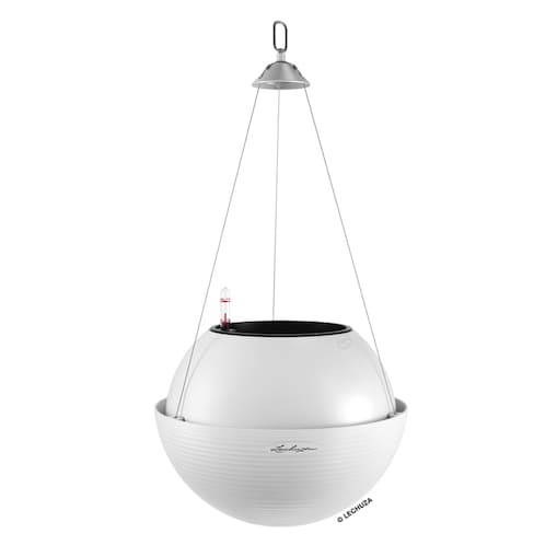LECHUZA Donica wisząca BOLA Color 32 ALL-IN-ONE, biała