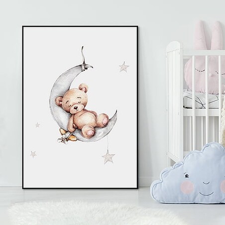 Poster Story, Plakat, Obraz - Miś Śpioszek, wymiary 60 x 84 cm