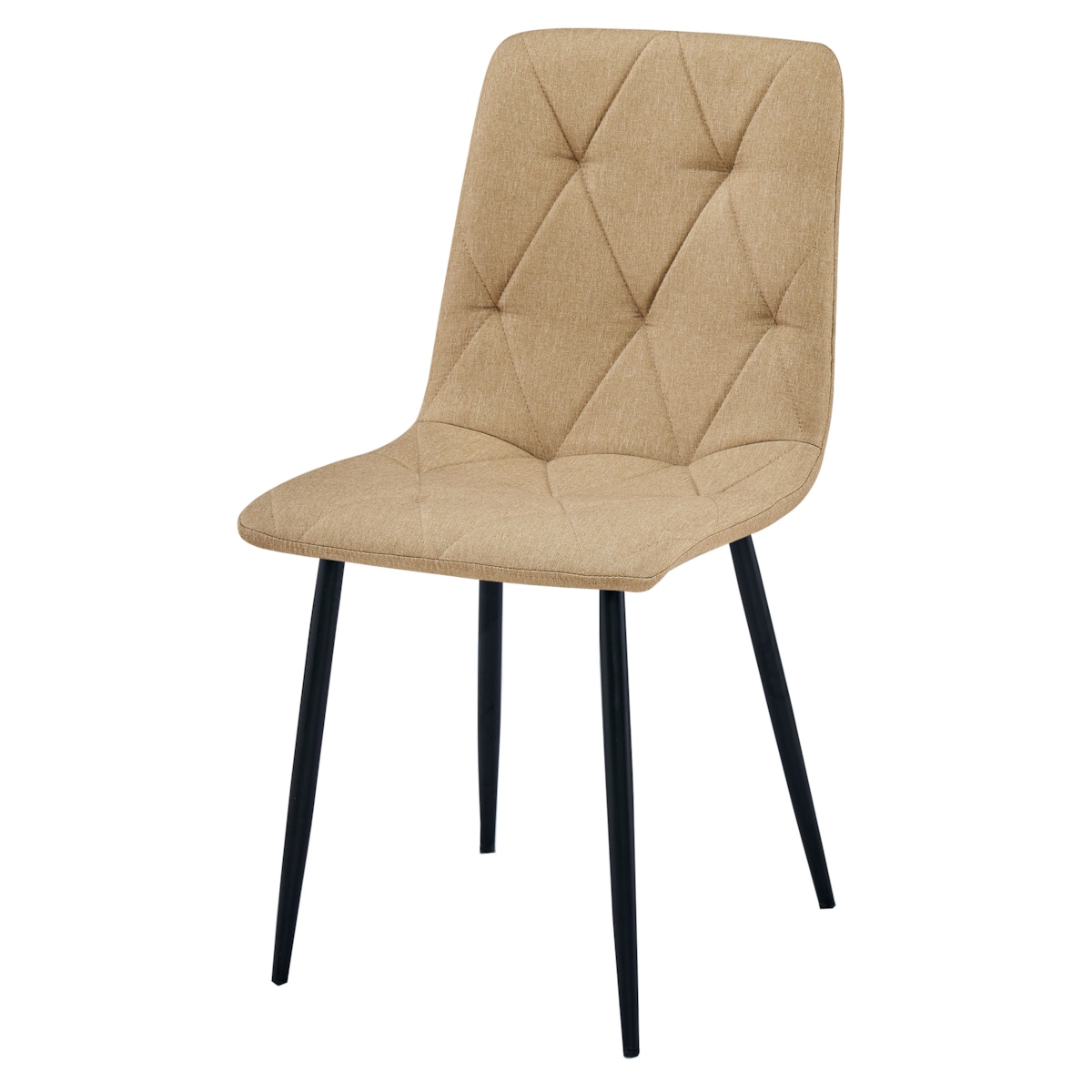 Krzesło Libra aksamitne welurowe - Brąz Materiał / Nogi Czarne