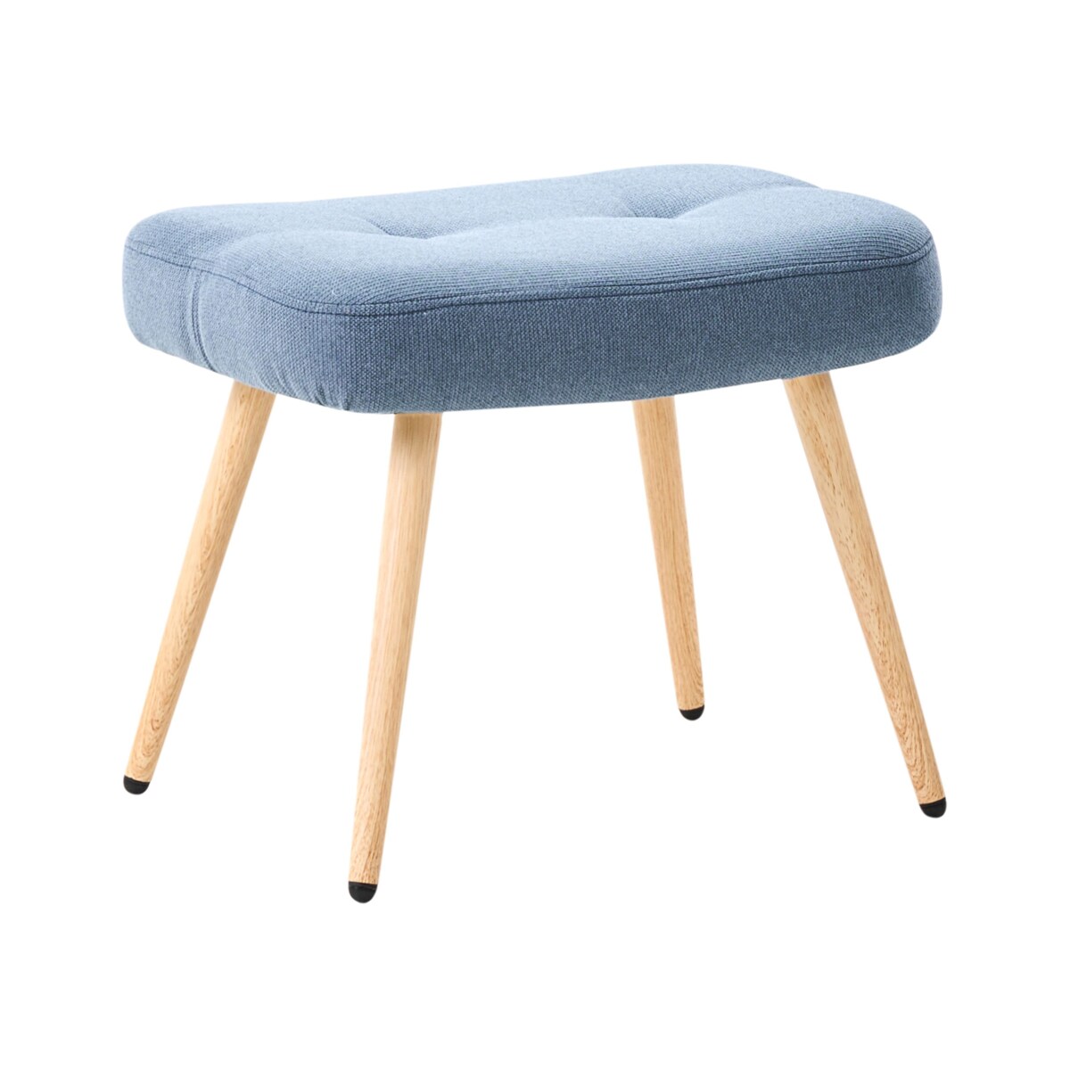 Fotel uszak VEJLE Z podnóżkiem Welur Ciemnoniebieski