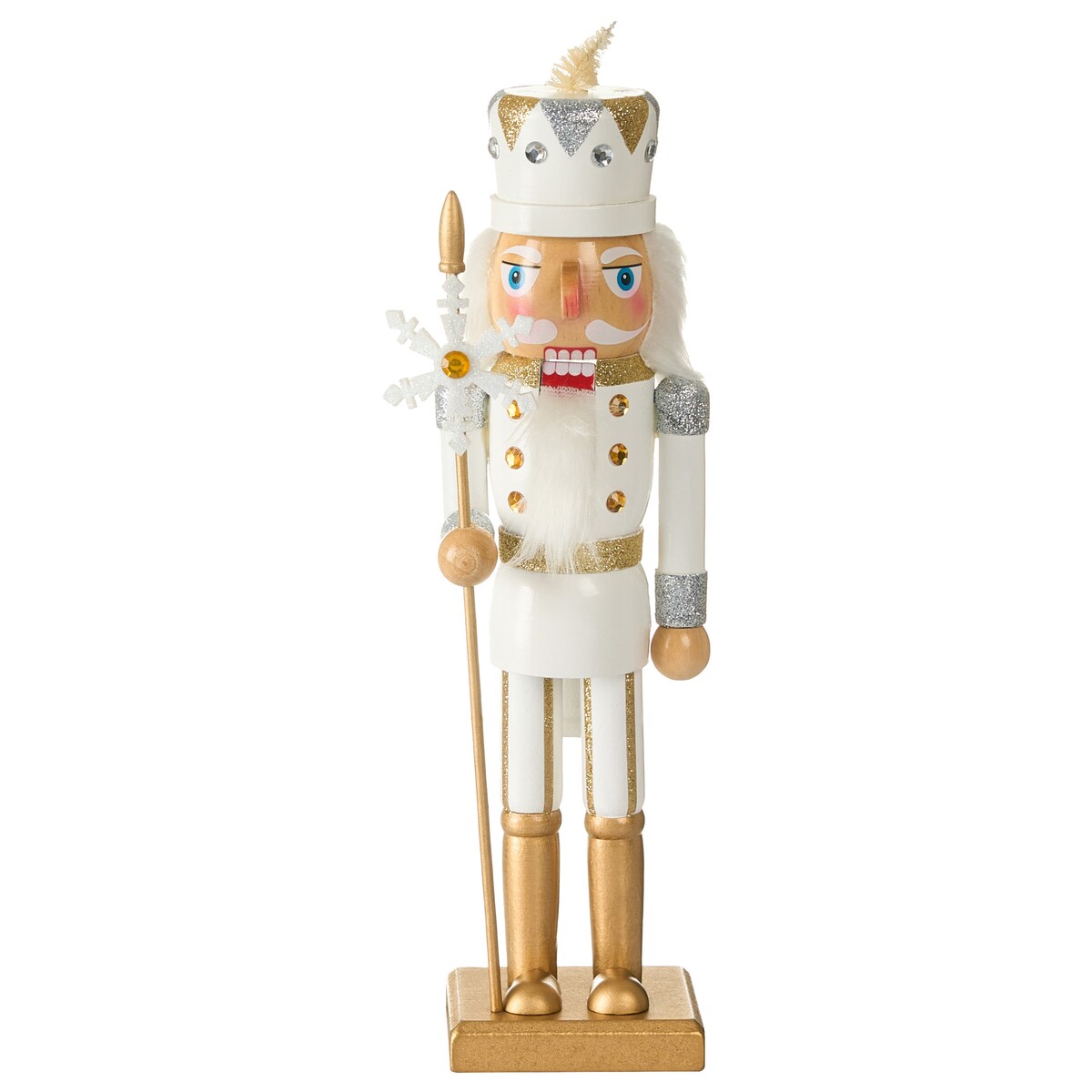 Figurka dekoracyjna LJUNGAN Dziadek do orzechów 37 cm Biały