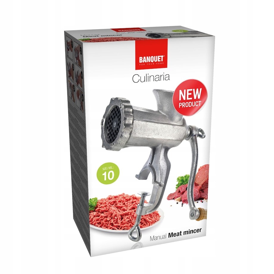 Maszynka ŻELIWNY do mielenia mięsa żywności przykręcany do blatu ręczny 10