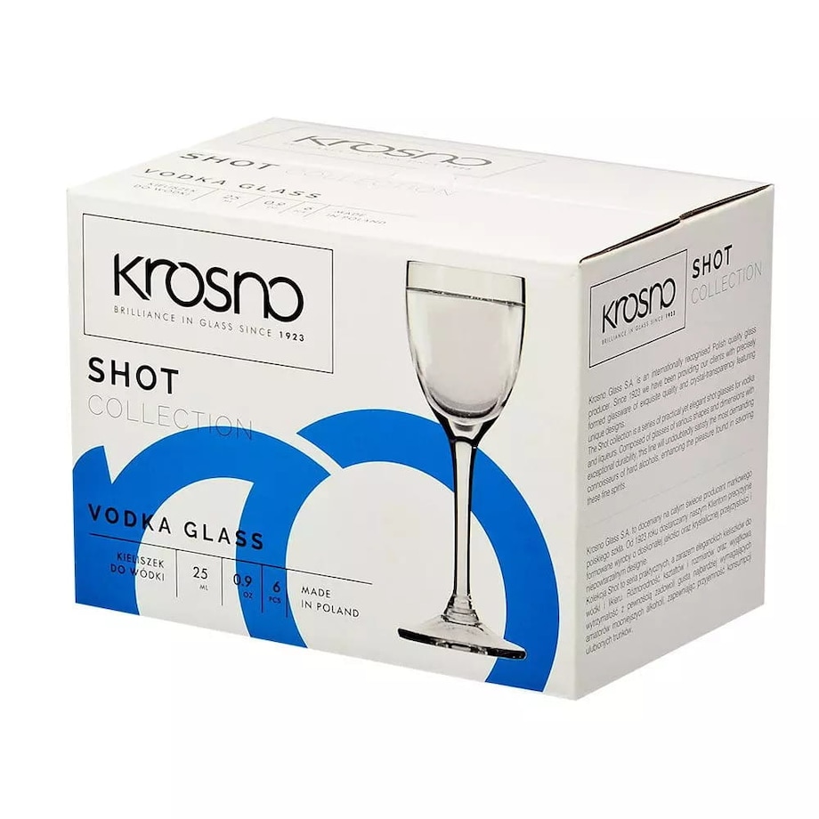Kieliszki do Wódki na Nóżce mixology Krosno 6 x 25 ml