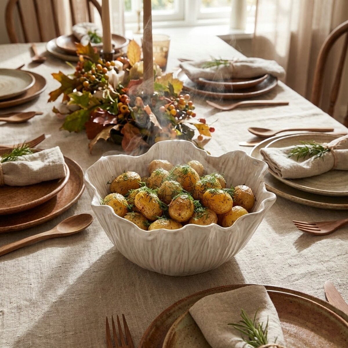 PATERA NA OWOCE SAŁATKĘ 23cm CERAMICZNA BIAŁA SKANDYNAWSKA MISA MISKA