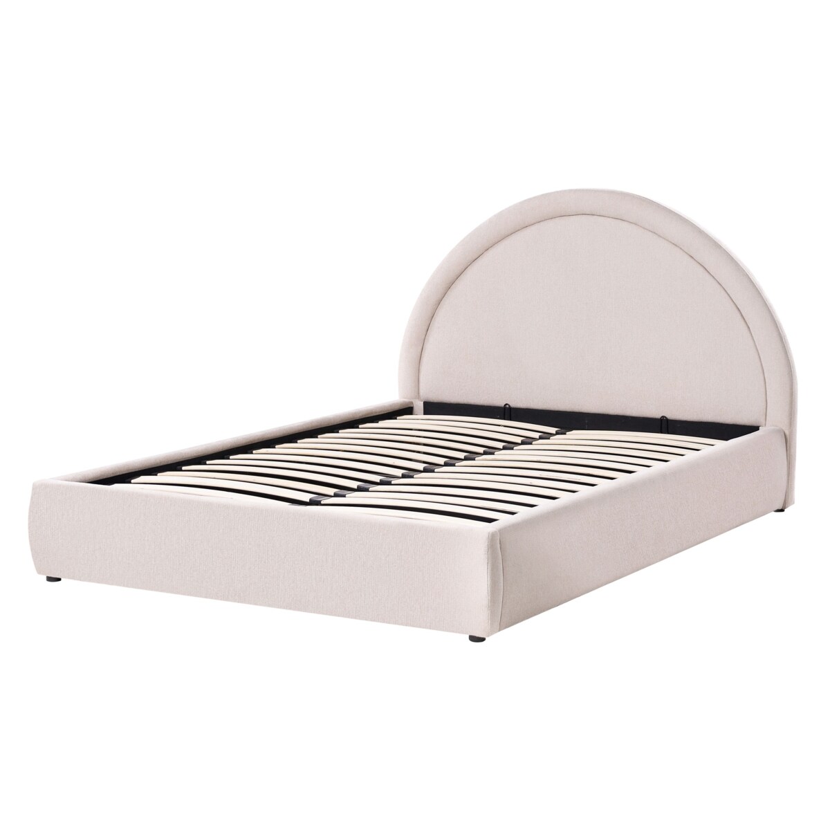 Łóżko z pojemnikiem MOUZON 140 x 200 cm Jasnobeżowy