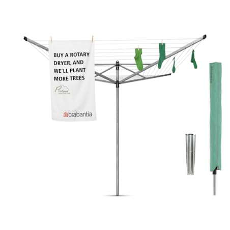 Suszarka ogrodowa Lift O Matic 60m szara do gruntu + pokrowiec 311048