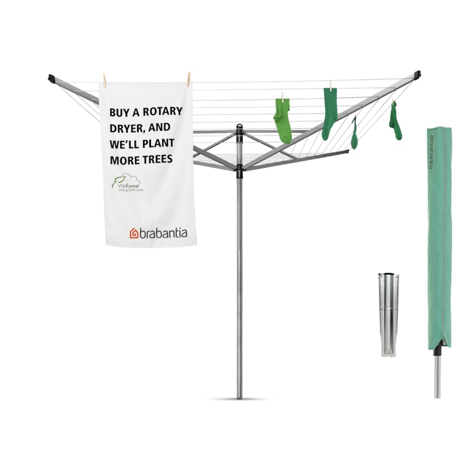 Suszarka ogrodowa Lift O Matic 60m szara do gruntu + pokrowiec 311048