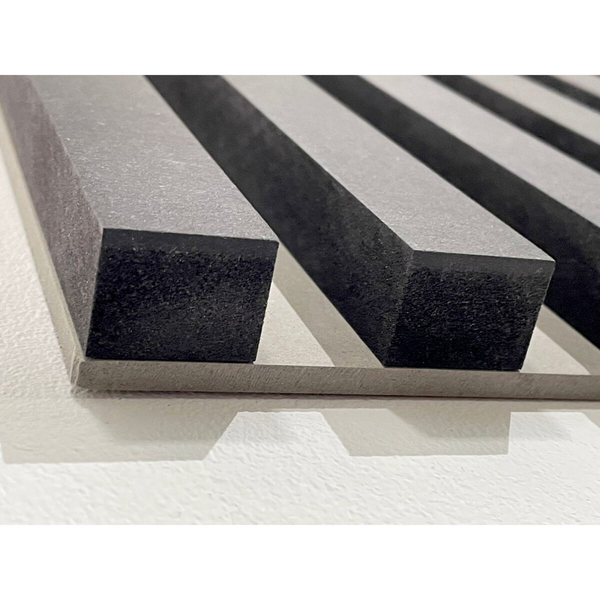 Czarny panel Zegar w Lamelach 155x30cm