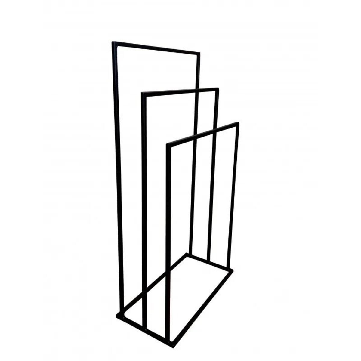 Wieszak na ręczniki CARL III potrójny czarny mat