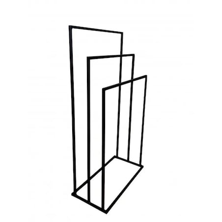 Wieszak na ręczniki CARL III potrójny czarny mat