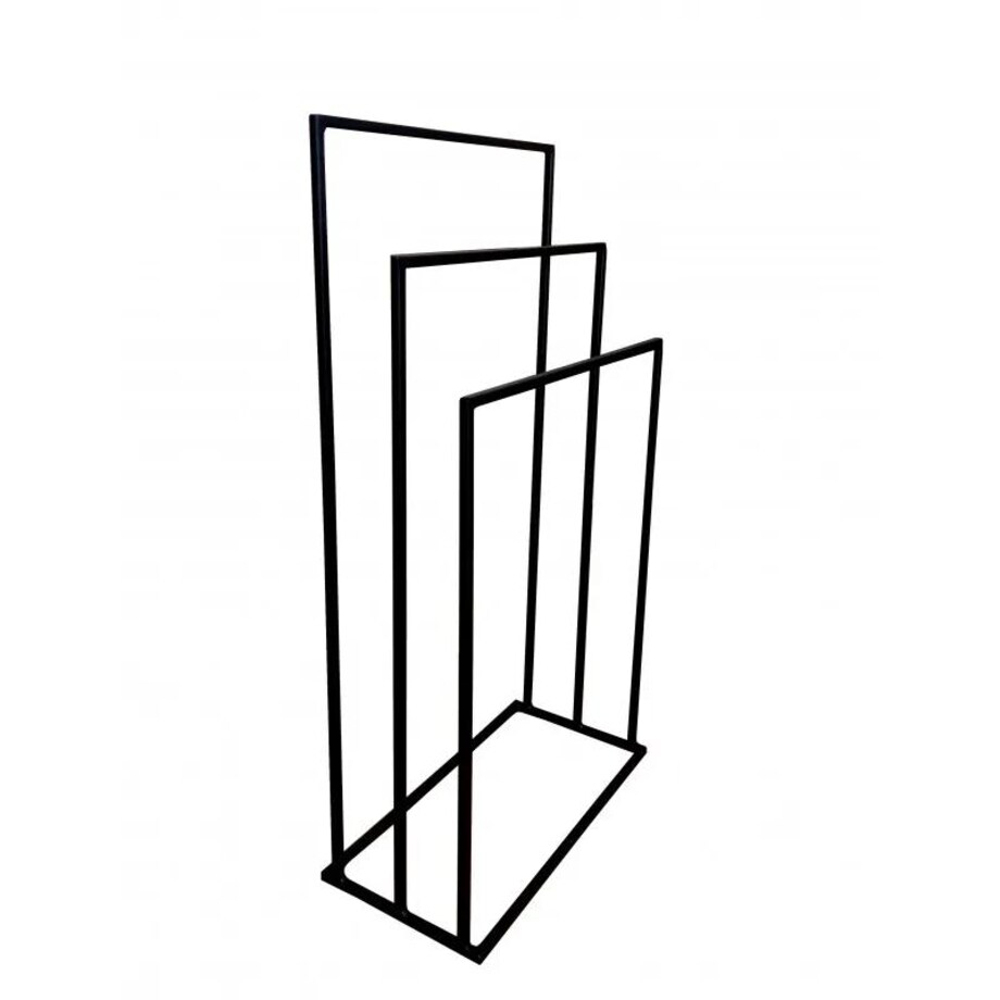 Wieszak na ręczniki CARL III potrójny czarny mat