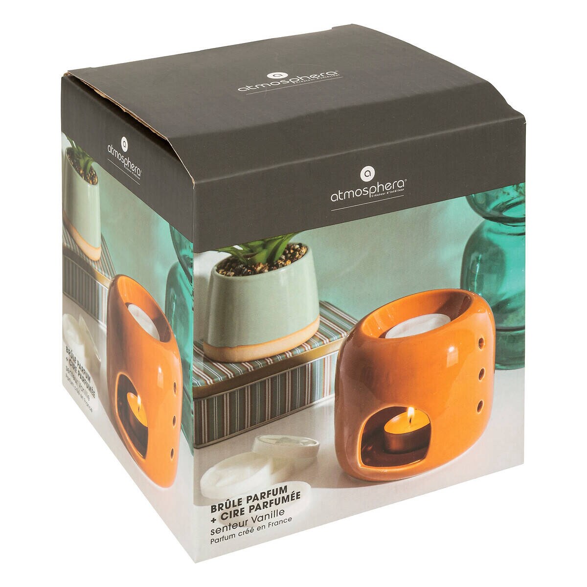 Kominek do wosku ceramiczny + 5 wosków zapachowych