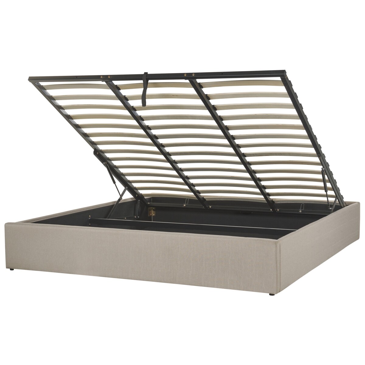 Łóżko z pojemnikiem DINAN 180 x 200 cm Beżowy