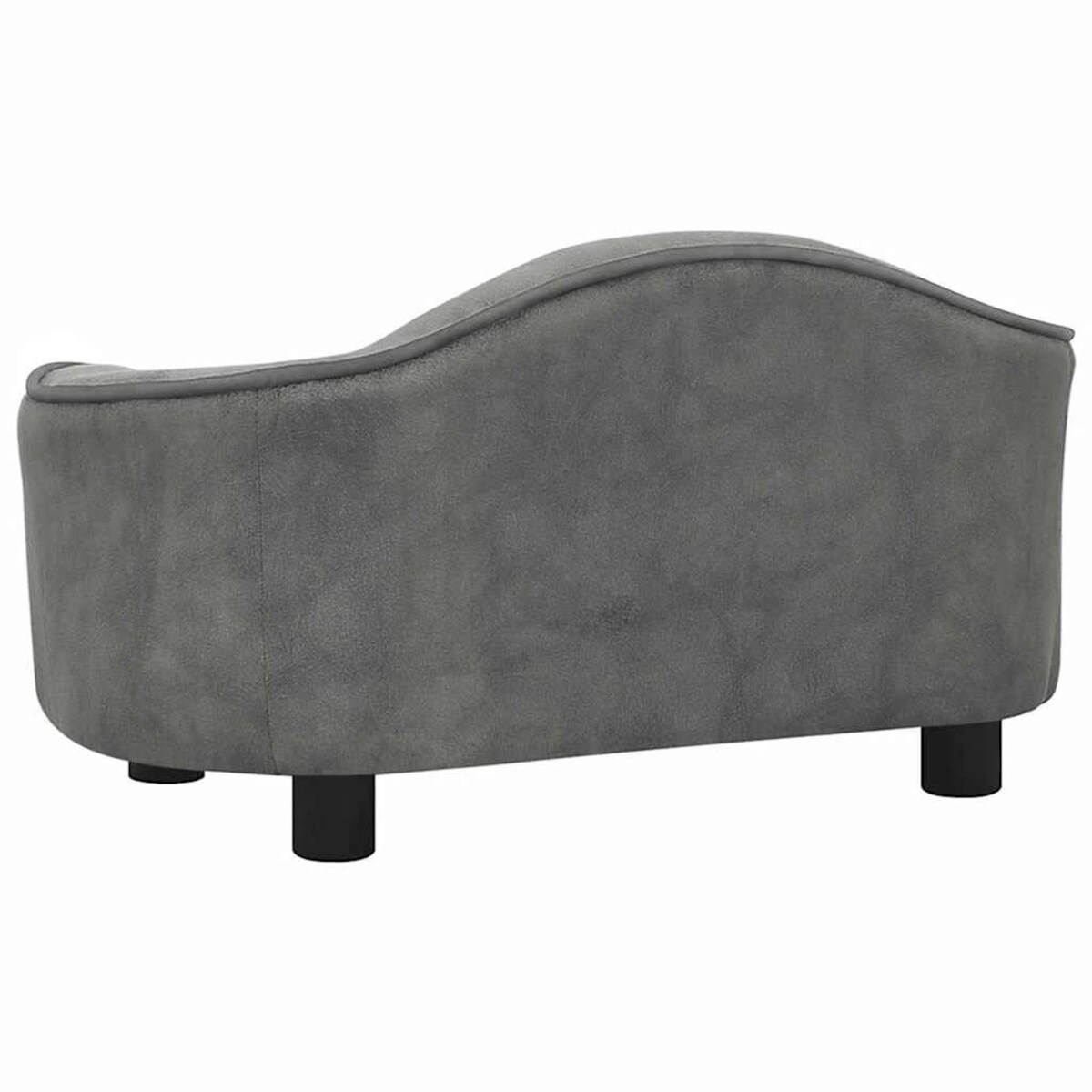vidaXL Sofa dla psa, szara, 67x47x36 cm, pluszowa