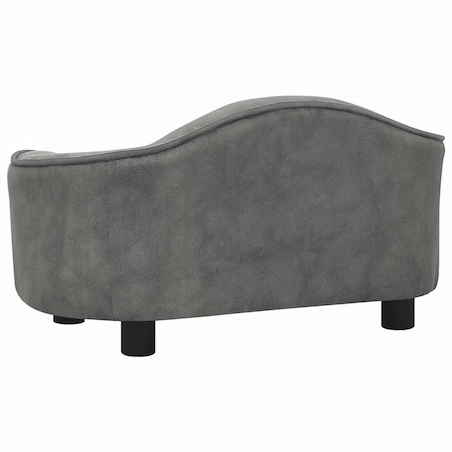 vidaXL Sofa dla psa, szara, 67x47x36 cm, pluszowa