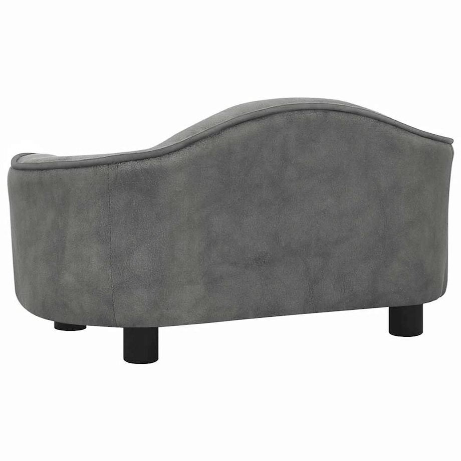 vidaXL Sofa dla psa, szara, 67x47x36 cm, pluszowa