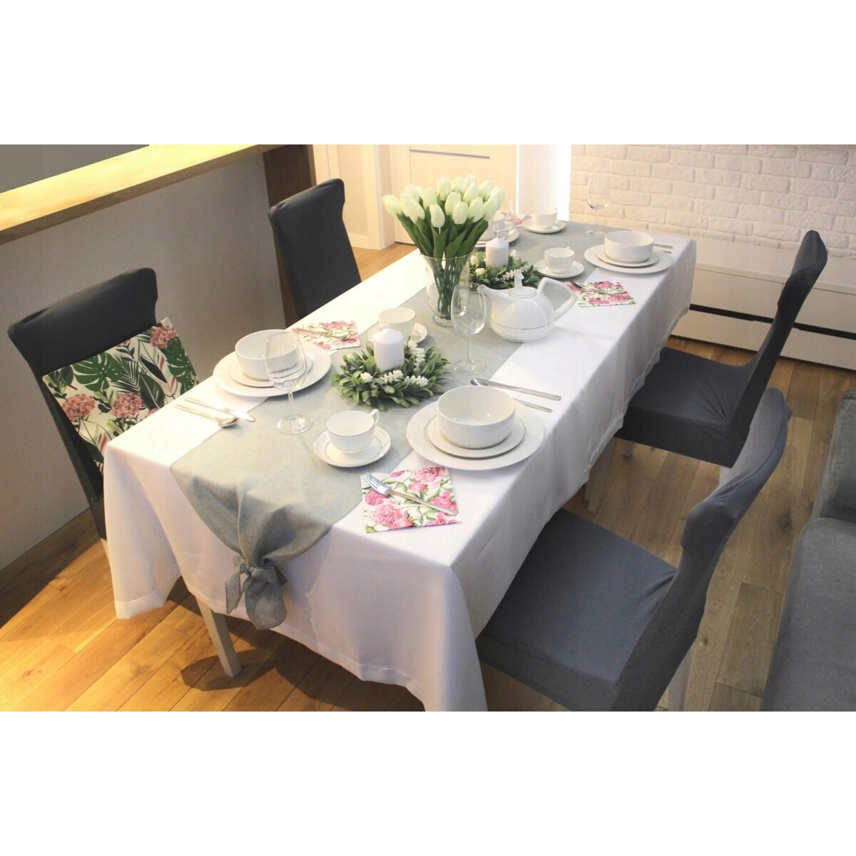 POKROWIEC NA KRZESŁO GRAFITOWY ELASTYCZNY [21E]