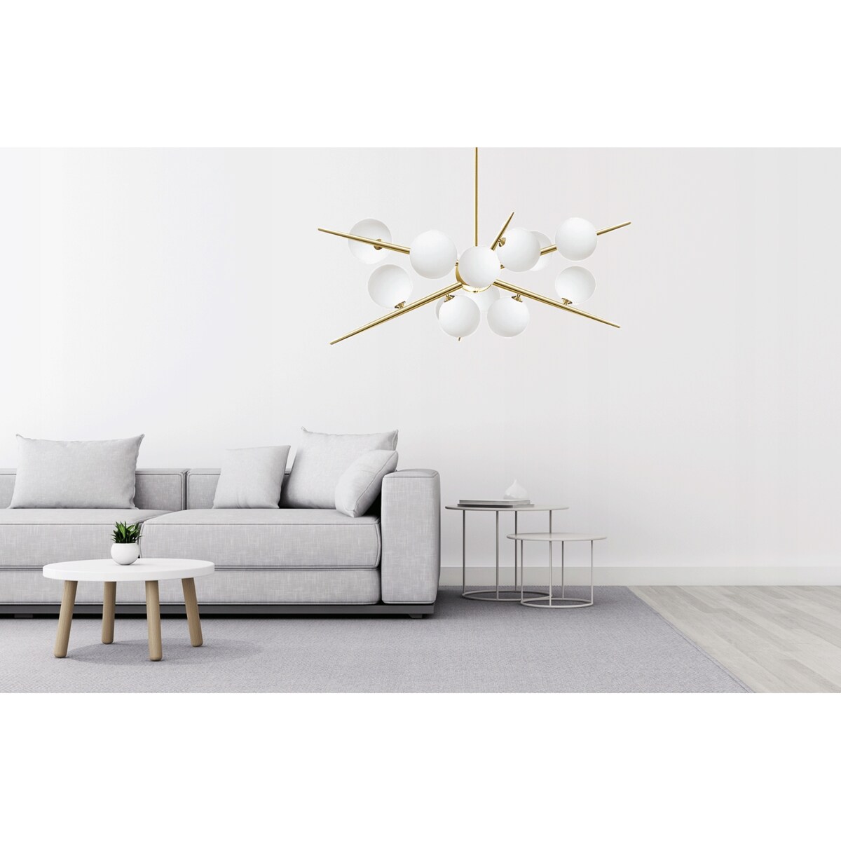 Lampa Wisząca Sufitowa Złota Szklane Kule 12 G9