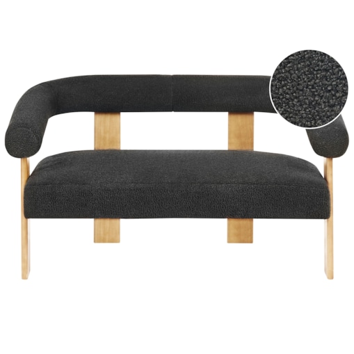 Sofa ILBRO Boucle Czarny dla 2 osób