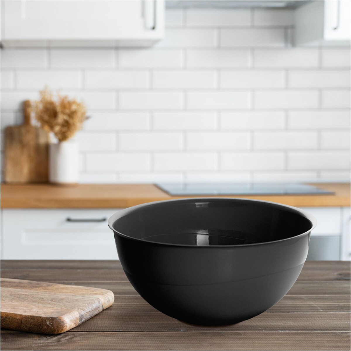 Miska Plastikowa Okrągła Kuchenna Zestaw Misek 3 Szt. Misa Czarna