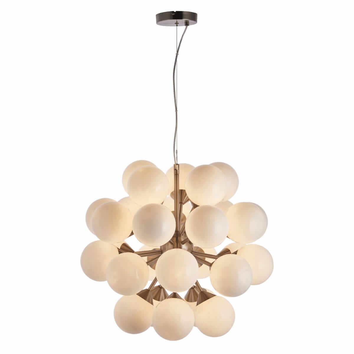 Molekułowa lampa wisząca Oscar 77587 Endon wielopunktowa biała nikiel