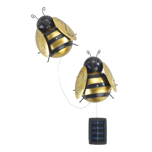 Lampki solarne pszczoły LED, dekoracja ogrodowa, zestaw 2 szt