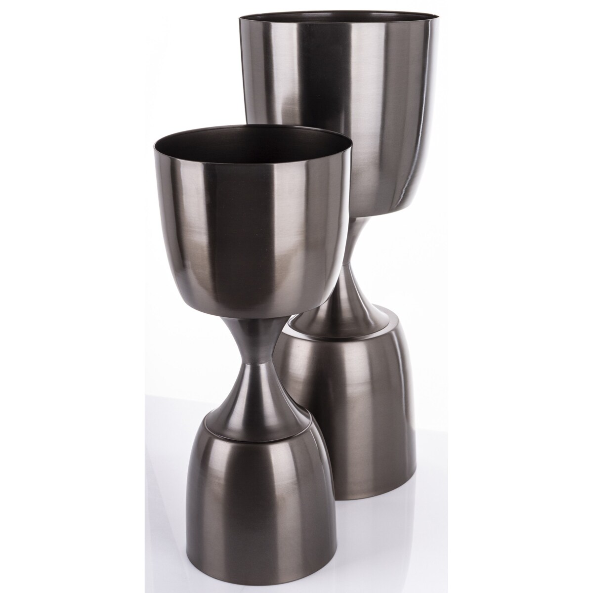 Osłonka na doniczkę 2 szt. czarna dwustronna 70x29 cm