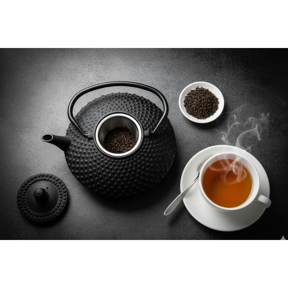 Czajnik żeliwny z zaparzaczem MIKA, 1250 ml