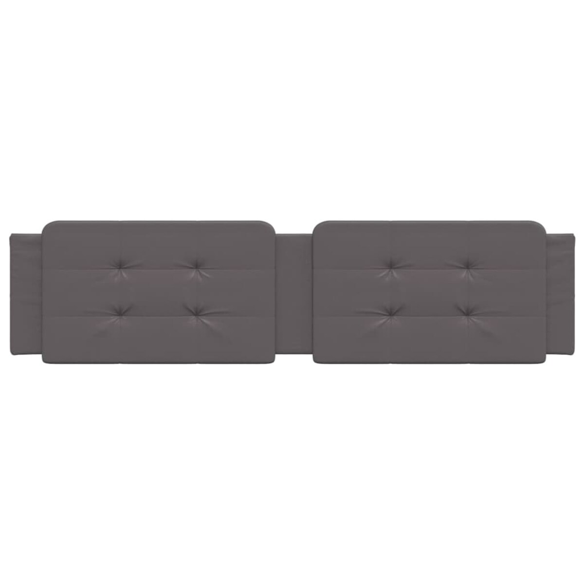 vidaXL Poduszka na wezgłowie, Zadar, szara, 200 cm, sztuczna skóra