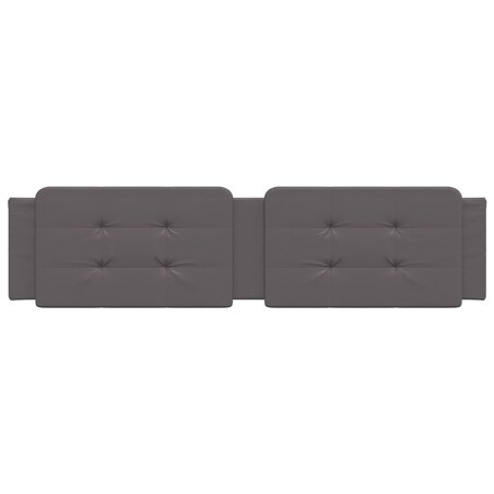 vidaXL Poduszka na wezgłowie, Zadar, szara, 200 cm, sztuczna skóra