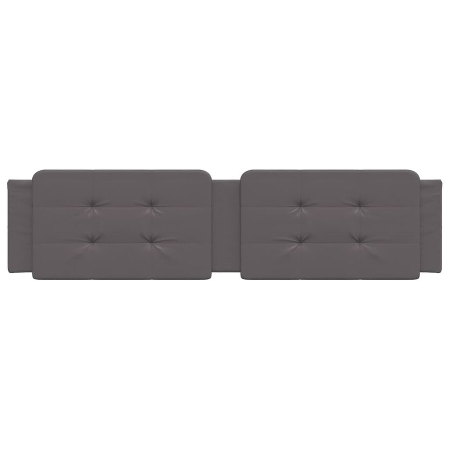 vidaXL Poduszka na wezgłowie, Zadar, szara, 200 cm, sztuczna skóra