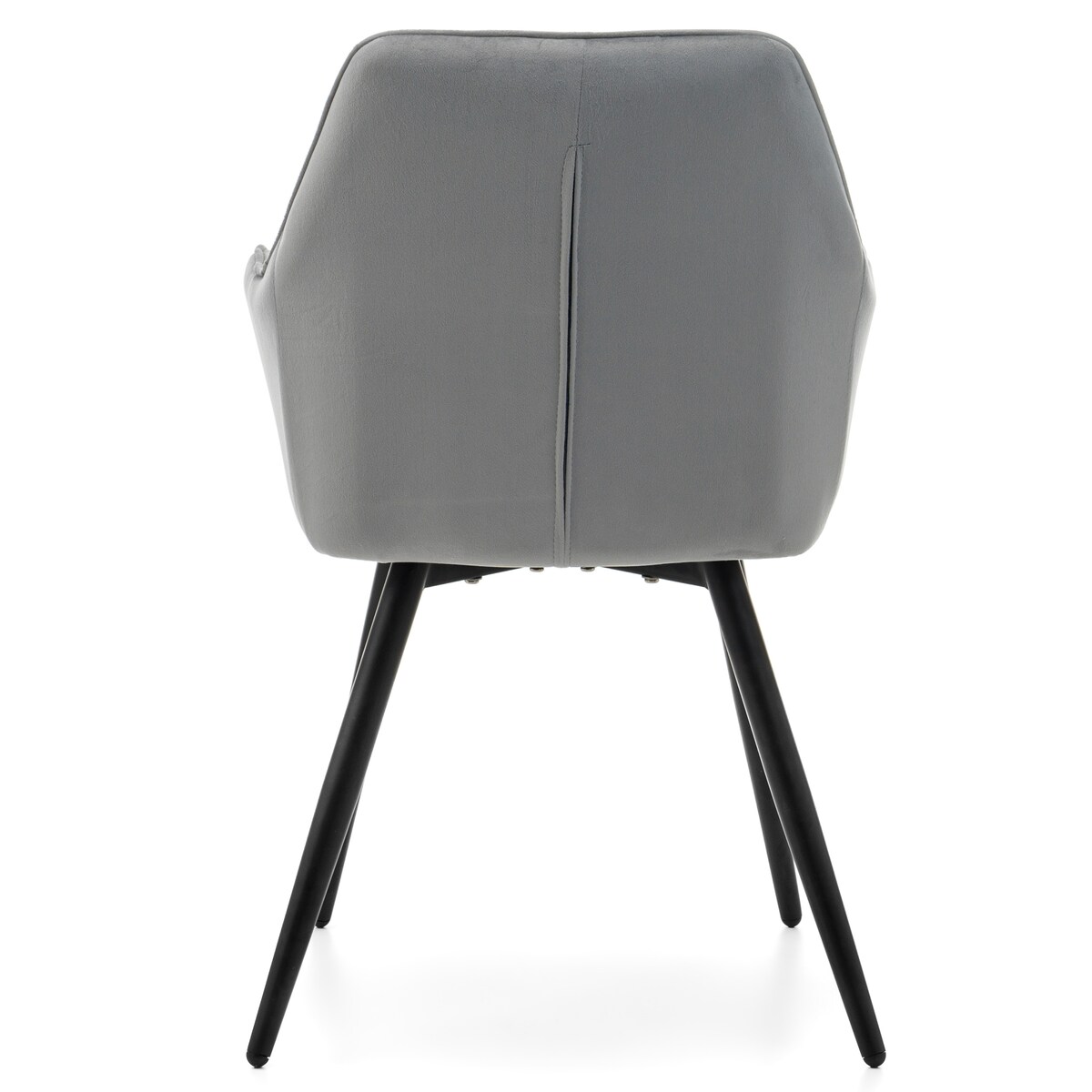 Krzesło tapicerowane welurowe do salonu jadalni VASTO jasnoszare