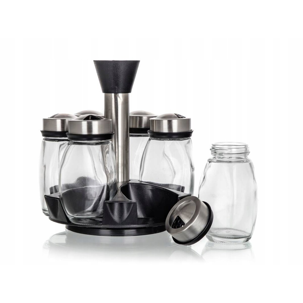 PRZYPRAWNIK pojemnik na przyprawy zestaw do kuchni stojak box 120 ml 6szt