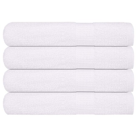 vidaXL Ręczniki do sauny, 4 szt., białe, 80x200 cm, bawełna 100%