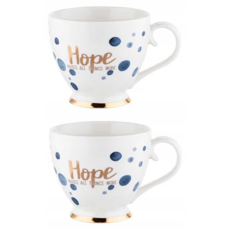 2x KUBEK NA NÓŻCE 440 ml filiżanka na kawę herbatę napoje latte w pracy