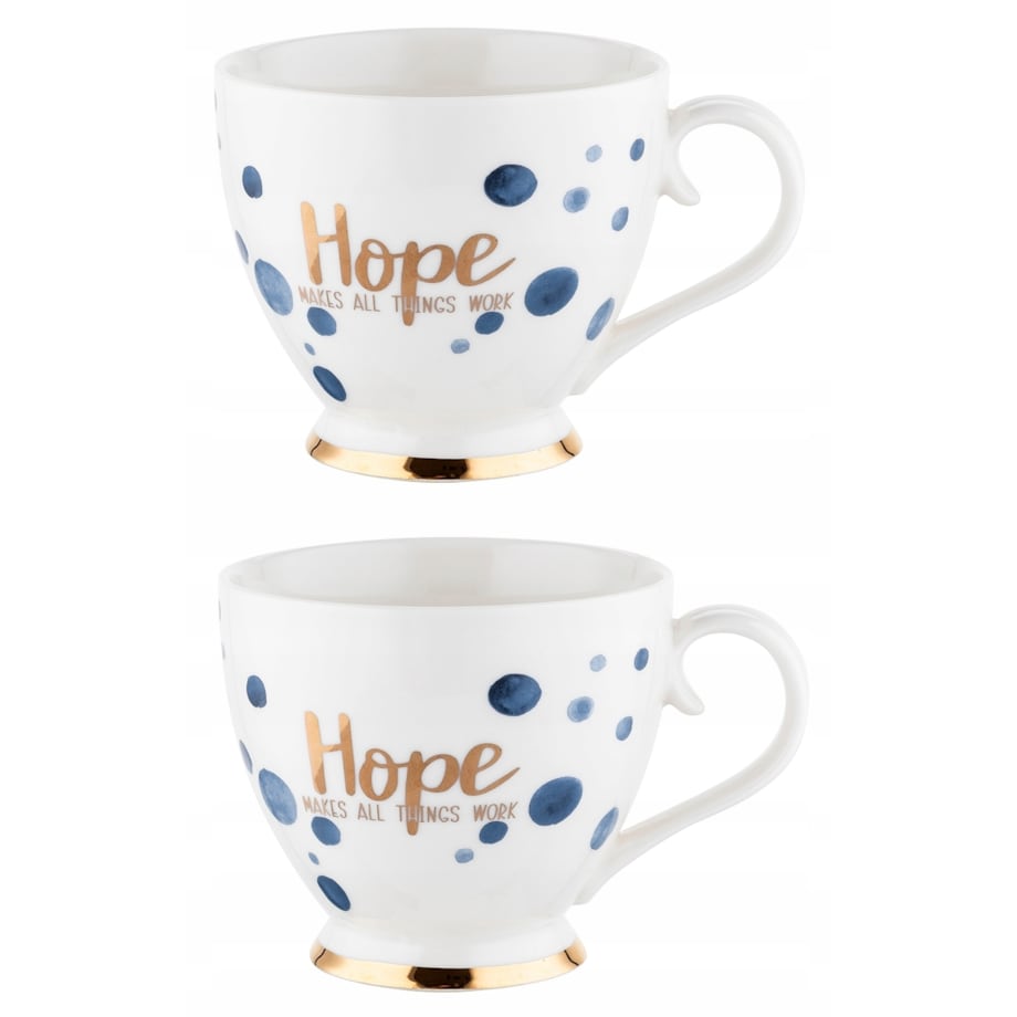 2x KUBEK NA NÓŻCE 440 ml filiżanka na kawę herbatę napoje latte w pracy