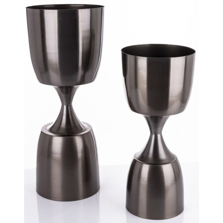 Osłonka na doniczkę 2 szt. czarna dwustronna 70x29 cm