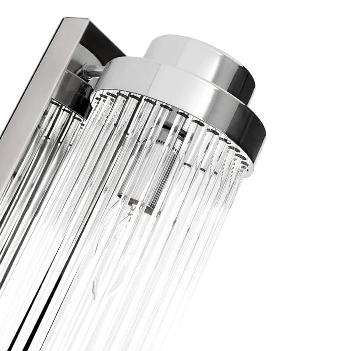 Szklana lampa ścienna Column MSE010100362 Moosee do jadalni chrom