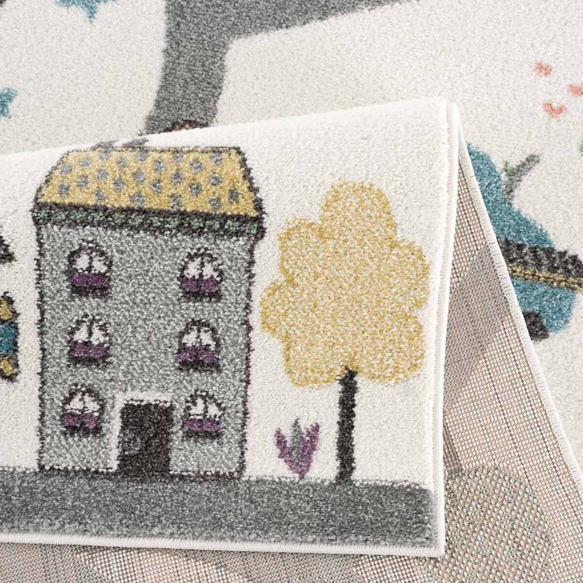 Dywan do pokoju dziecięcego Ulica Droga Animai 9376 Kremowy 80x150