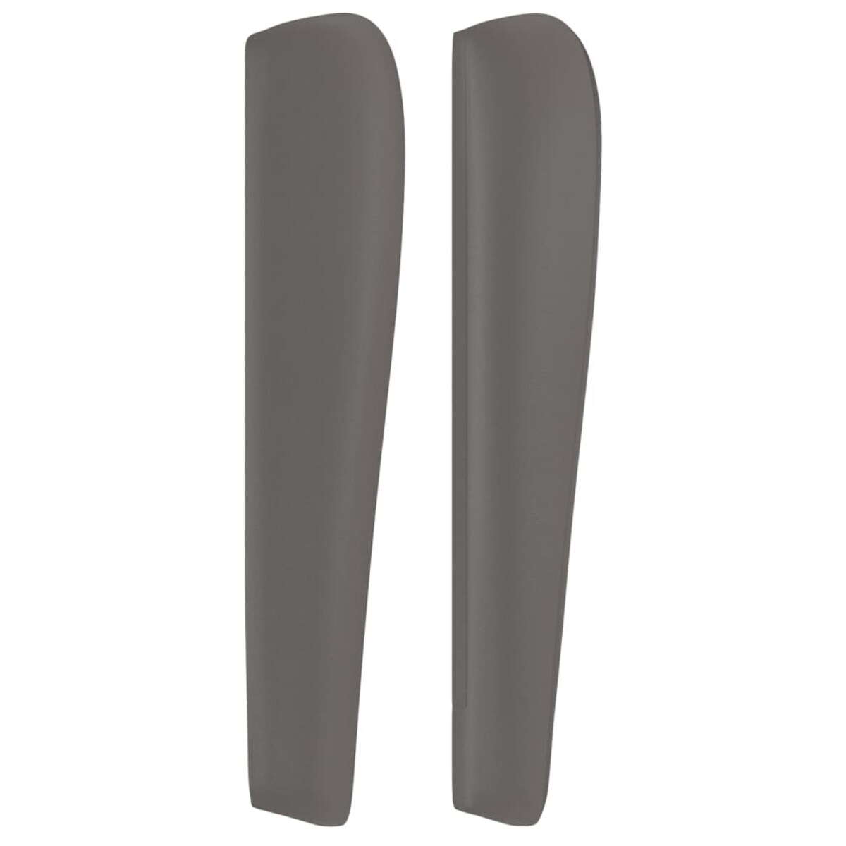 vidaXL Zagłówek uszak, szary, 203x23x118/128 cm, sztuczna skóra