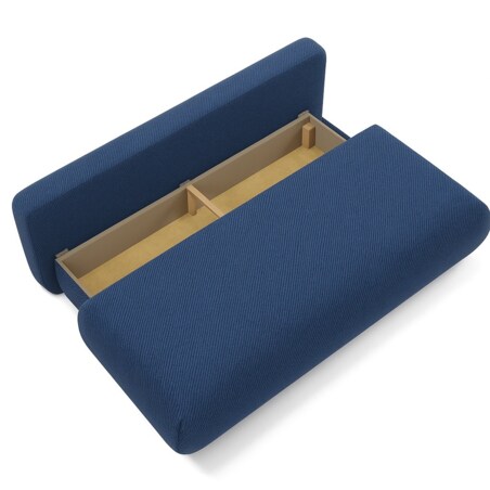 Kanapa rozkładana OTO z siedziskiem ze sprężyną bonnel, granatowa