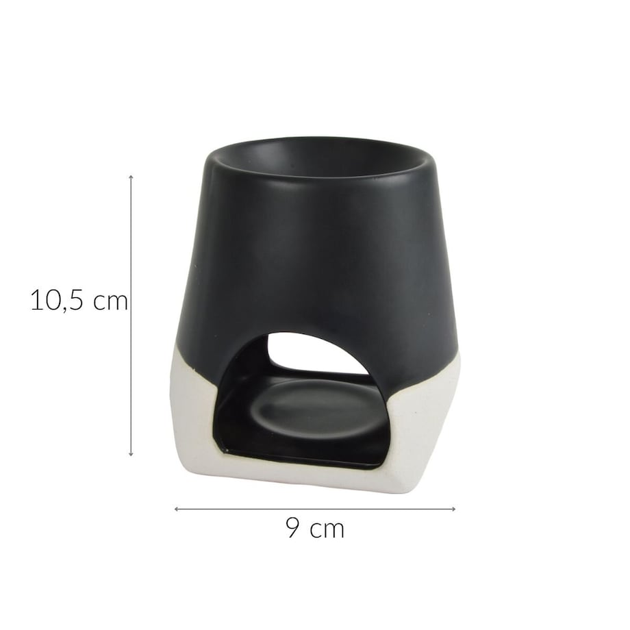 Ceramiczny kominek na tealight i wosk zapachowy, 10,5 cm