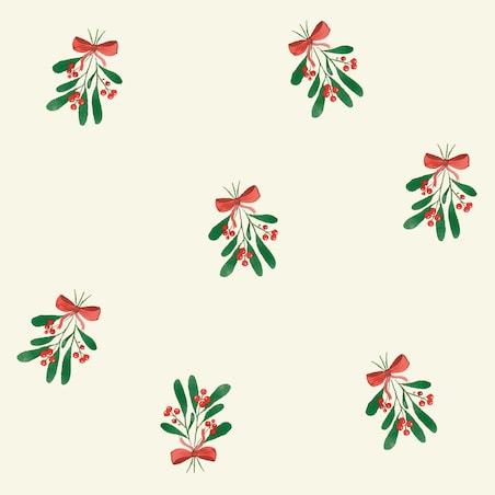 Serwetki świąteczne - Jemioła i kokardka (2 szt.)