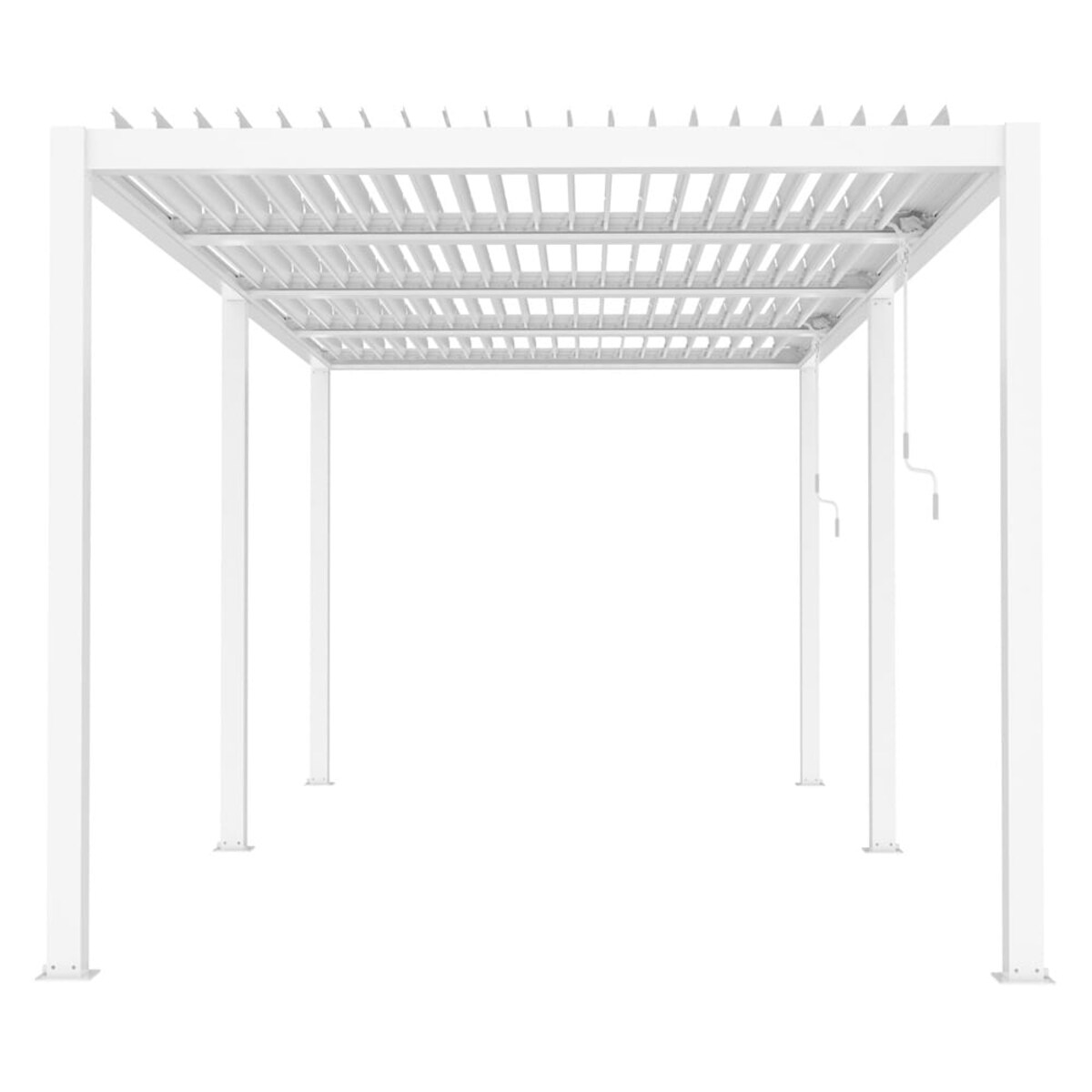 Pergola ogrodowa podwójna Luxe 5.8x4m manualna biała