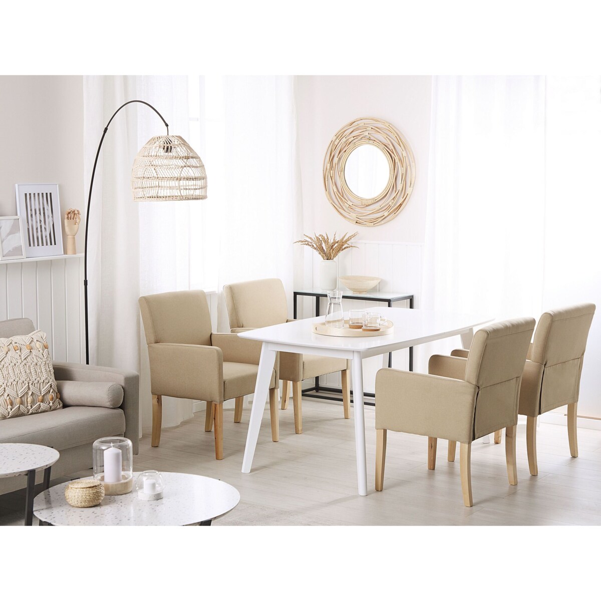 Krzesło do jadalni beżowe ROCKEFELLER