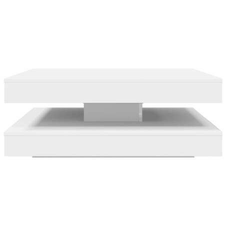 vidaXL Stolik kawowy obrotowy 360 stopni biały 90x90x34,5 cm