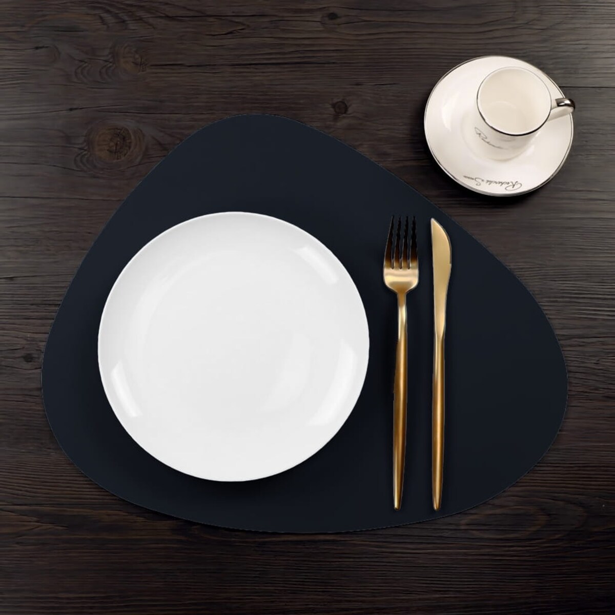 Czarna Podkładka mata Ochronna pod Talerze 35 x 45 Skinny Zwijana Cienka